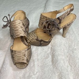COPY - Boutique 9 Snake Skin Sling Back Peep Toe Heal in a Size 8